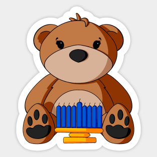 Hannakuh Teddy Bear Sticker